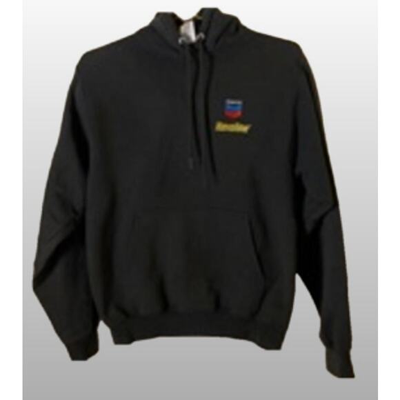 Vintage Y2K Chevron Havoline Black Pullover Hoodie Port & Company Men’s S - Picture 2 of 7